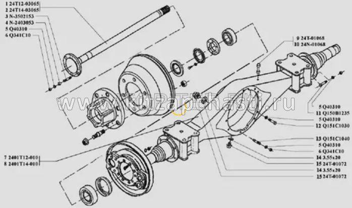 Картер заднего моста Baw Fenix 1065 Eвро 2 2401T14-010